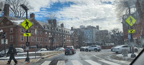 Snow in Harvard Square