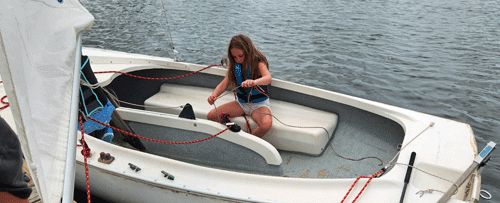Julie in Sailing School