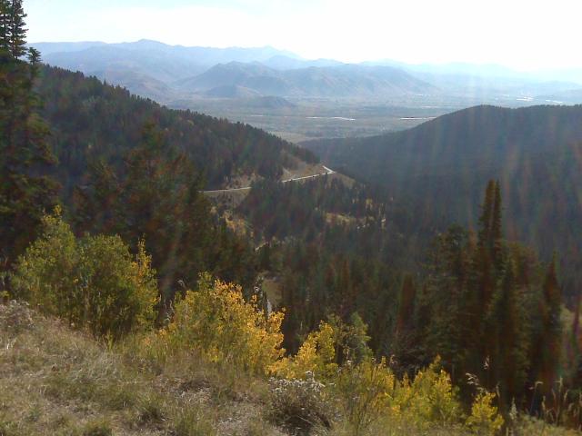 Looking down at Jackson Hole