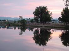 Sunset at Heron Lake RV camp, Fort Collins